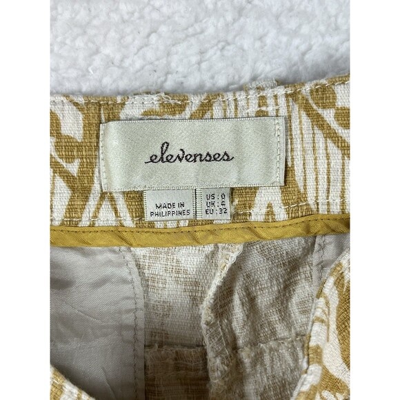 Anthropologie Elevenses Shorts Womens 0 Tiled Tide Dress Geometric Boho Preppy - Picture 2 of 13